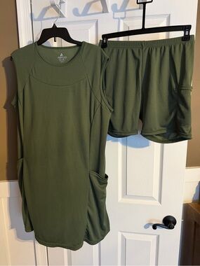 Olive Golf/Tennis Dress with Matching Shorts